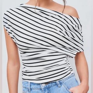 Striped Off-Shoulder Top